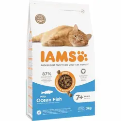 IAMS Advanced Nutrition Senior 7+ con pescado de mar - 2 x 3 kg - Pack ahorro