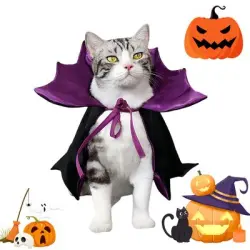 IntiMeg Disfraz de vampiro para perros y gatos - Púrpura