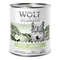 Wolf of Wilderness Expedition 6 x 800 g - Steep Journey - Ave con cordero