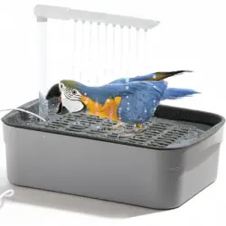 ZooVenture Baño automático multifuncional para pájaros - Negro