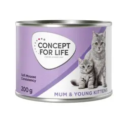 Concept for Life Mousse Mum & Young Kittens Mousse - NUEVO: 6 x 200 g