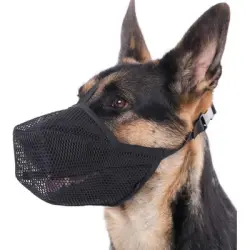 HausPets Bozal de malla Mayerzon - Jadeo, bebida, L, negro - Una unidad (Hocico: 10¼ "Una unidad 12¼")