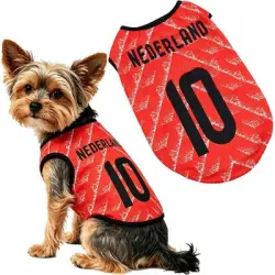 HausPets Camiseta de fútbol para perros - Países Bajos - Países Bajos-4XL