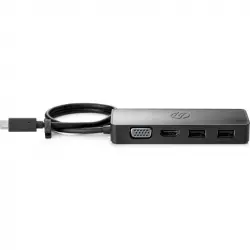 HP G2 HUB Concentador de Viaje USB-C a HDMI/VGA/USB 3.2
