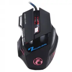 Klack X7 Ratón Gaming LED Ergonómico con 7 Botones 5500 DPI Negro