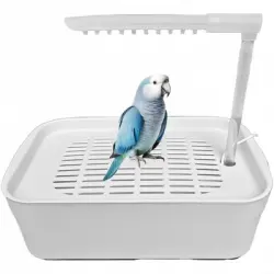 ZooVenture Baño automático multifuncional para pájaros - Blanco