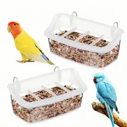 ZooVenture Juego de 2 comederos colgantes de plástico para pájaros - 2 piezas