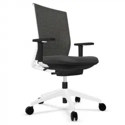 Actiu Stay Serie 30 Silla de Oficina Respaldo Tejido Técnico Harlequin Blanca/Negra