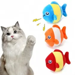 FurryFusion Juego de 3 juguetes para gatos con forma de pez y sabor a menta - Artículo 3