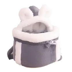 IntiMeg Mochila transportadora de peluche para gatos - Gris: 37×27×8 cm