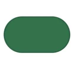 UAMLY Alfombrilla para comida de gato con bordes elevados - Verde