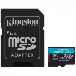 Kingston Canvas Go! Plus MicroSDXC 256GB UHS-I U3 V30 Clase 10