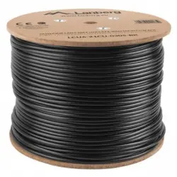 Lanberg Bobina Cable de Red Exterior RJ45 Cat.5E UTP Rígido CU 305m Negro