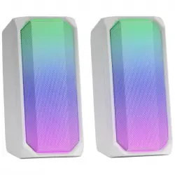 Mars Gaming MSRGB Altavoces 2.0 Bluetooth RGB Blancos