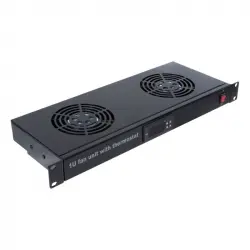 Aiten Data Termostato Digital 1U para Armario Rack 19" con 2 Ventiladores de 120 mm