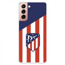 Funda Oficial Atlético de Madrid del Atleti Escudo Fondo Atlético para Samsung Galaxy S21