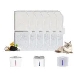 FurryFusion Filtro independiente para el dispensador de agua para gatos - 10 piezas