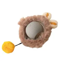 FurryFusion pelota interactiva eléctrica con forma de gato - gris