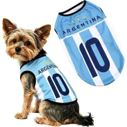 HausPets Camiseta de fútbol para perros - Argentina - Argentina-S