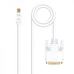 Nanocable Cable Conversor Mini DisplayPort a DVI Blanco 3m