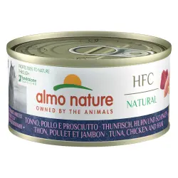 Almo Nature HFC Natural 6 x 70 g - Atún, pollo y jamón