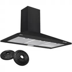 Ciarra AW9201B Campana Extractora Decorativa de Pared 90cm A++ Negra