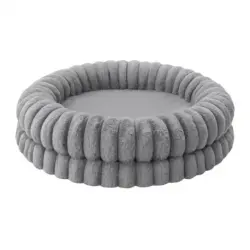 Freedog Muffin Cama Cuna Para Perros y Gatos Gris, 76 x 76 x 18 cm