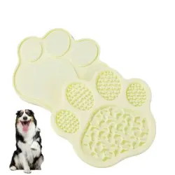 FurryFusion Comedero de silicona de alimentación lenta para perros y gatos - Beige