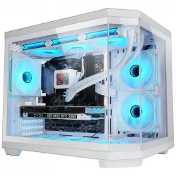 Mars Gaming MC-3TCOREM Caja Gaming Custom MicroATX Triple Cristal Templado Cámara Dual USB-C Blanca