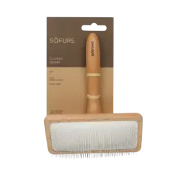 Söfure Slicker Brush Carda para Perros y Gatos, 16,5 x 12 x 4 cm