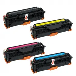 Zipzap Tóners Compatibles HP CC530A/CE410X/CF380X/CC531A/CE411A/CF381A/CC532A/CE412A/CF382A/CC533A/CE413A/CF383A Pack 4