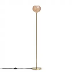 Efectoled Lámpara De Pie Metal Y Cristal Klimt Ámbar