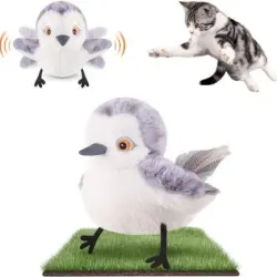 MCBOSON Pájaro de juguete interactivo recargable, becada, gato - Artículo 1