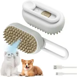 Pawffee Cepillo eléctrico de vapor para mascotas, masaje, quita nudos - 1 pieza