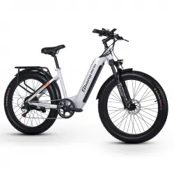 Shengmilo MX06 Bicicleta de Montaña Eléctrica 48V/17.5Ah 500W 26" Blanca