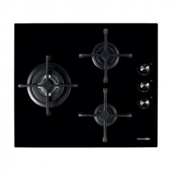 Universal Blue Maia B-plus Placa de Gas 3 Zonas 60cm Negra