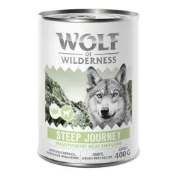 Wolf of Wilderness Expedition 6 x 400 g - Steep Journey - Ave con cordero