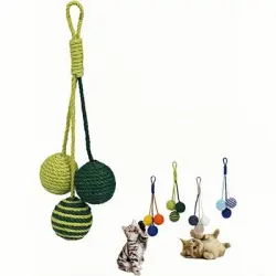 ZooVenture Pelotas de sisal para gatos - Verde