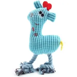 ZooVenture Perro de juguete con forma de ciervo rojo y silbato - Color: Azul