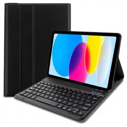 Cool Funda Teclado Bluetooth Polipiel Negro para iPad (2022 / 2024) 10 Gen