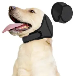 FurryFusion Protectores relajantes para las orejas del perro - Negro S
