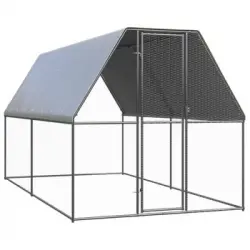 Jaula Gallinero De Acero Galvanizado 2x4x2 M