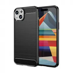 Max Power Digital Funda Fibra De Carbono Para Iphone 15 Pro Antigolpes Silicona Negra