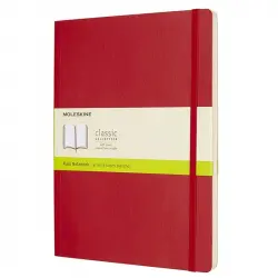 Moleskine Classic Cuaderno Extra Grande 192 Hojas Páginas Lisas Tapa Blanda Rojo