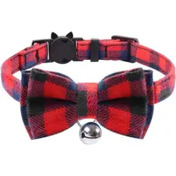 UAMLY Collar para gato con lazo a cuadros - Artículo 1