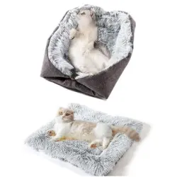 ZooVenture Cesta plegable para gatos y perros, 2 usos - 2 usos - Gris claro 60 x 50 cm