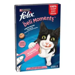 Felix Deli Moments snacks líquidos para gatos - Salmón (4 x 10 g)