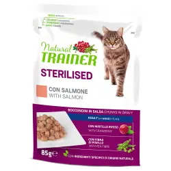 Natural Trainer Adult Esterilizado comida húmeda para gatos - 12 x 85 g pato