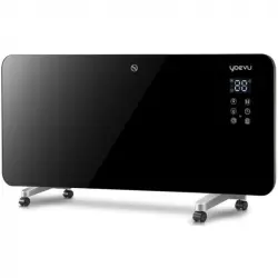 Yoevu Radiador Convector Eléctrico de Bajo Consumo Control Mediante App con Wifi 2000W Negro