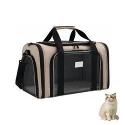 ZooVenture Bolsa de transporte para perros y gatos - Caqui